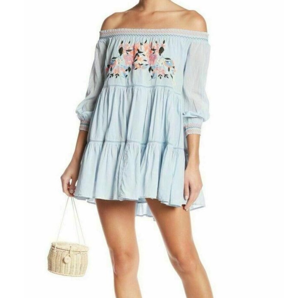 Free People Sunbeams Mini Dres
